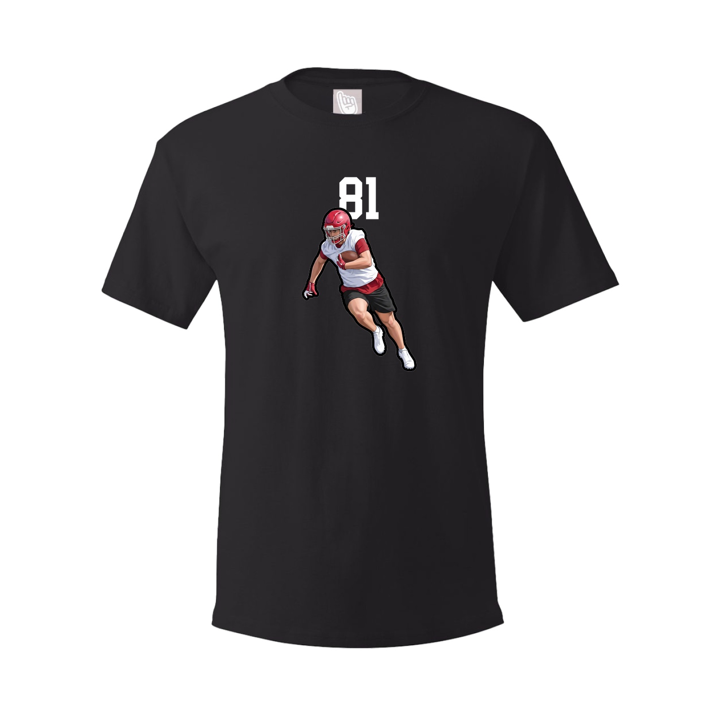 Youth Tee — Number Top in Black