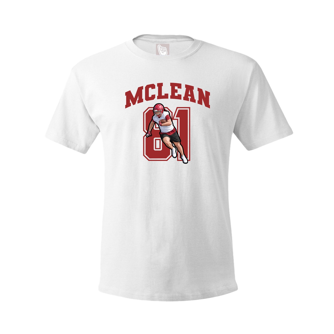 Youth Tee — Number in White