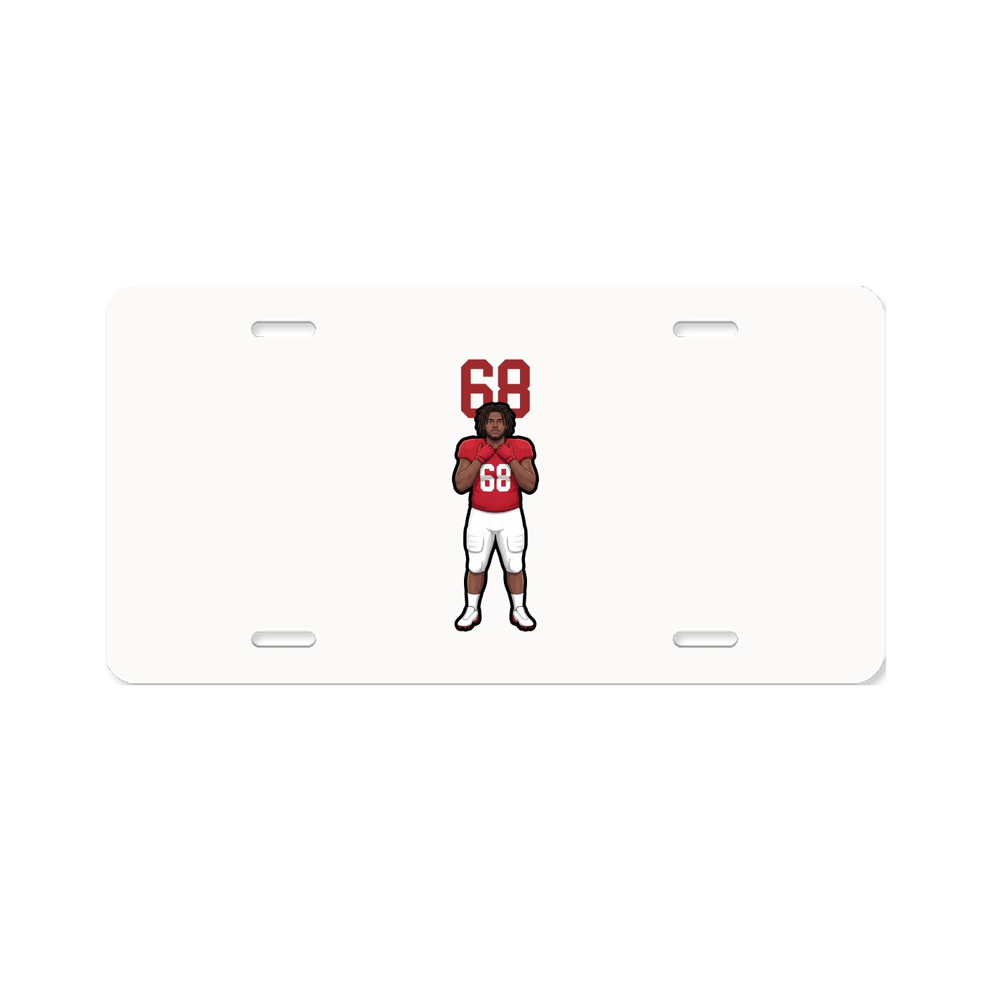 License Plate — Number Top in Classic