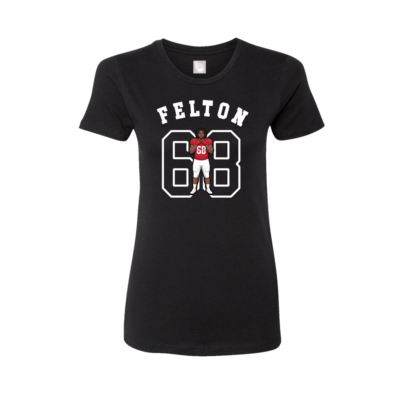 Fitted Women's Tee — Shirsey Arch in Black