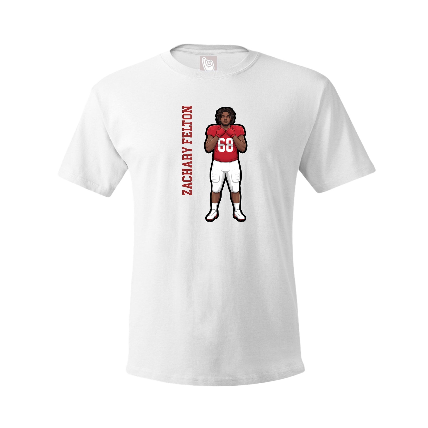 Tee — Name Vertical in White