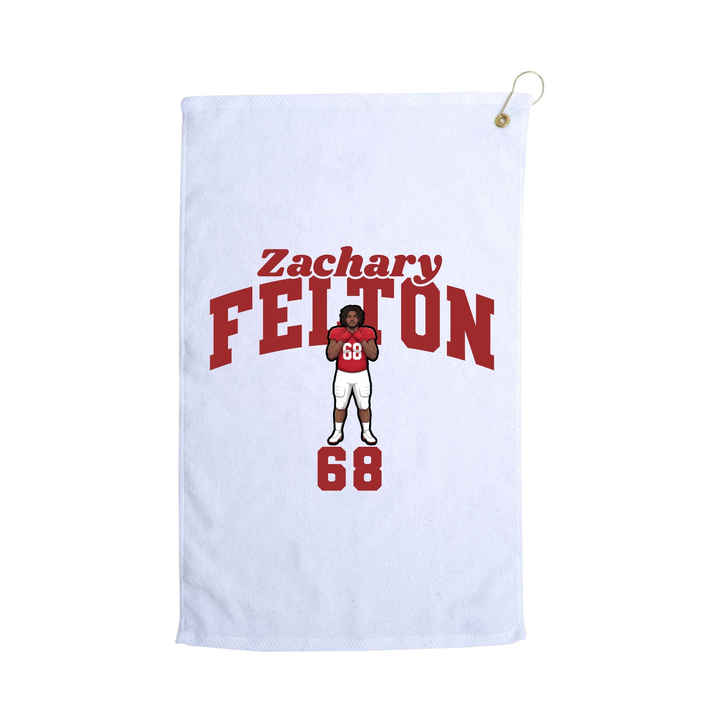 Golf Towel — Signature Arch in White