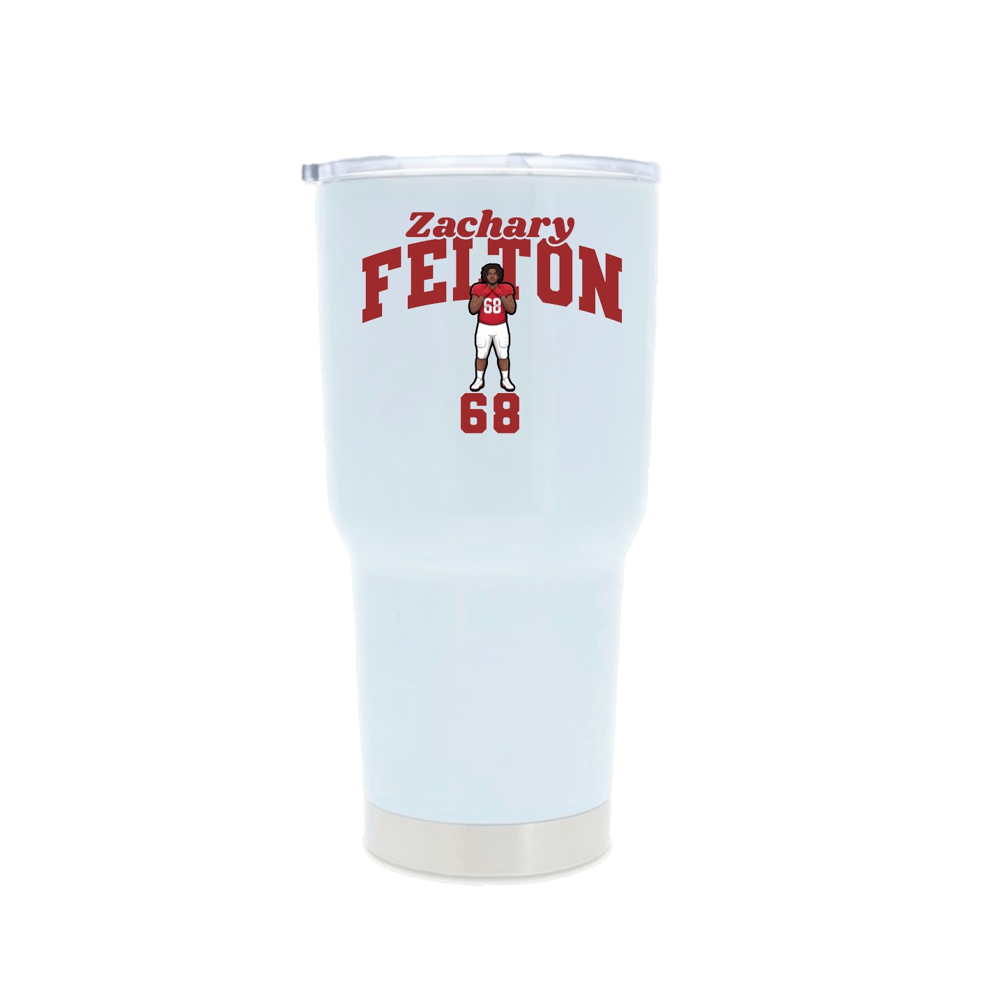 30oz Stainless Steel Tumbler — Signature Arch in White