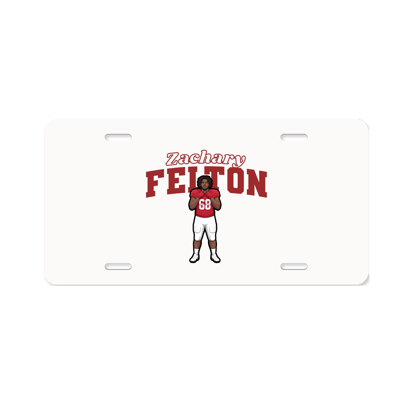 License Plate — Name Arch in Classic