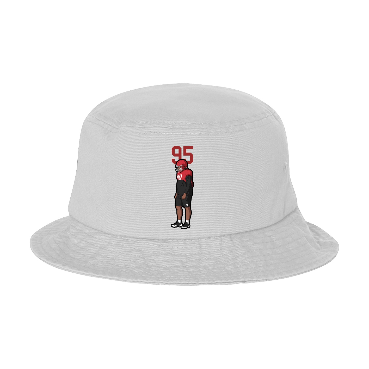 Bucket Cap — Number Top in White