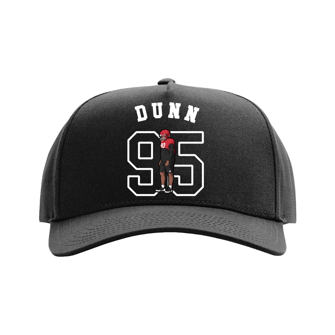 Full Fabric Five-Panel Champ Cap — Shirsey Arch in Black