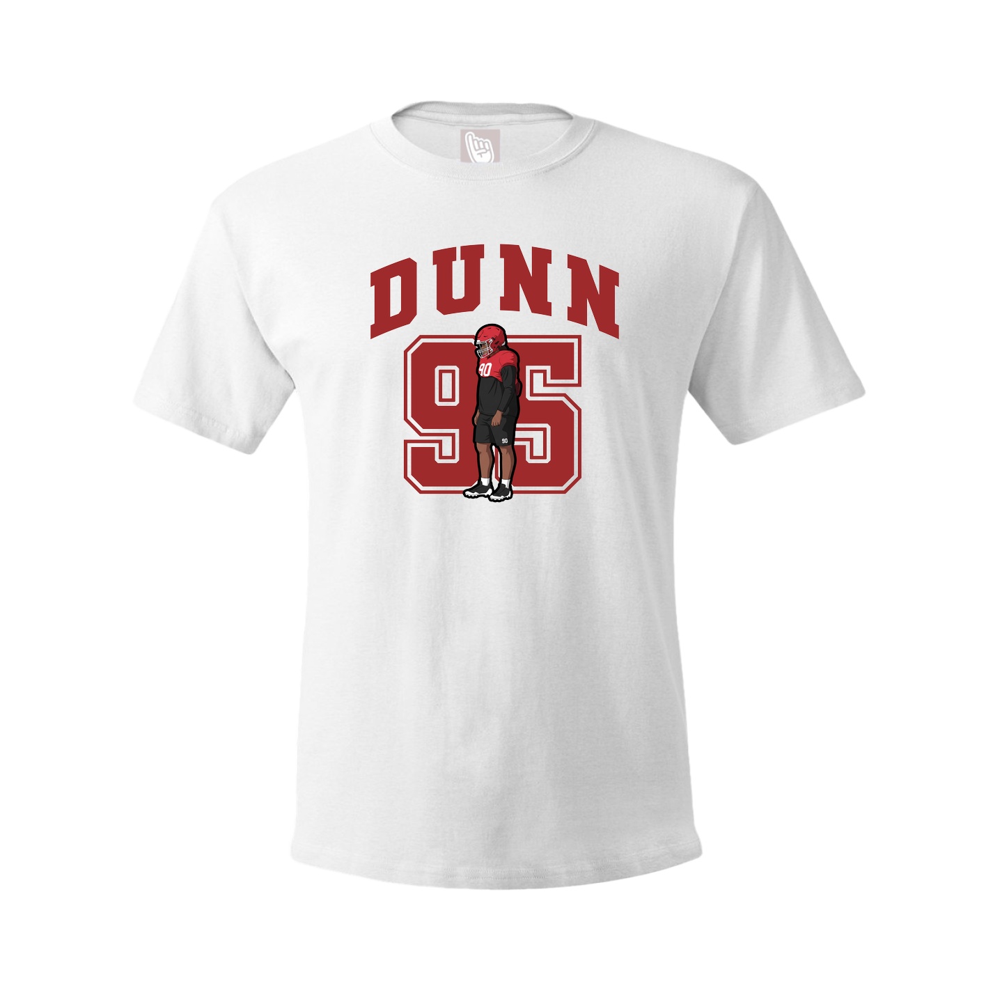 Youth Tee — Number in White