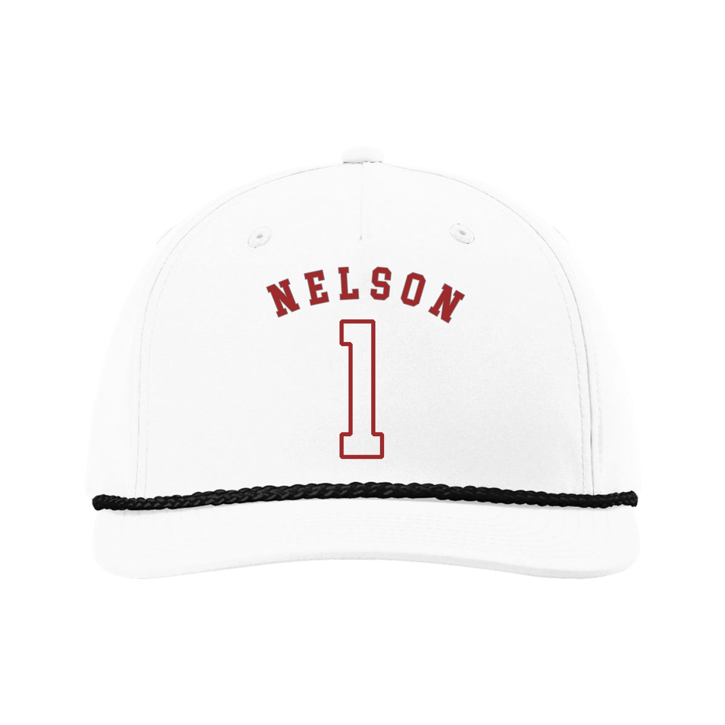 Five-Panel Classic Rope Cap — Shirsey Arch in White