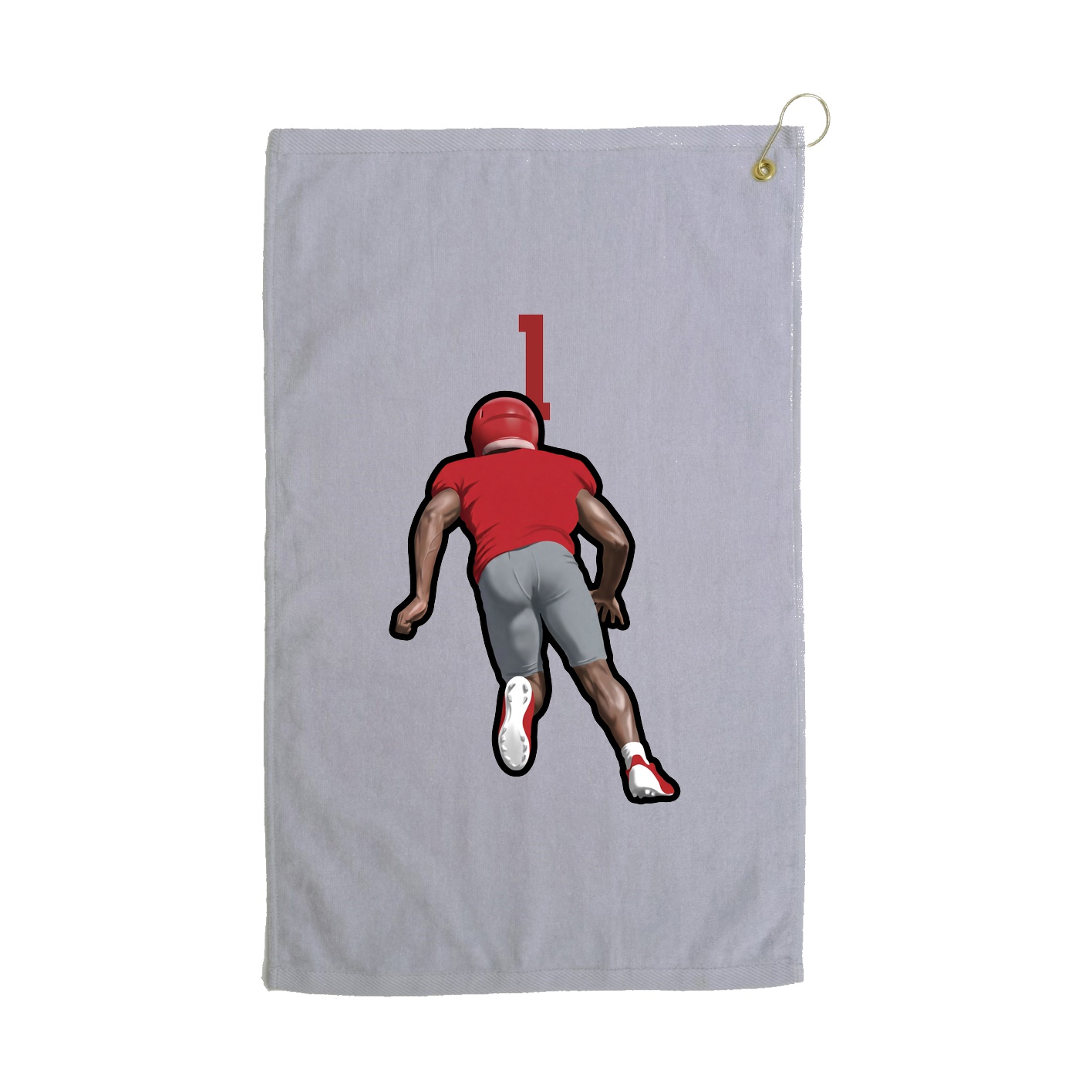 Golf Towel — Number Top in Grey