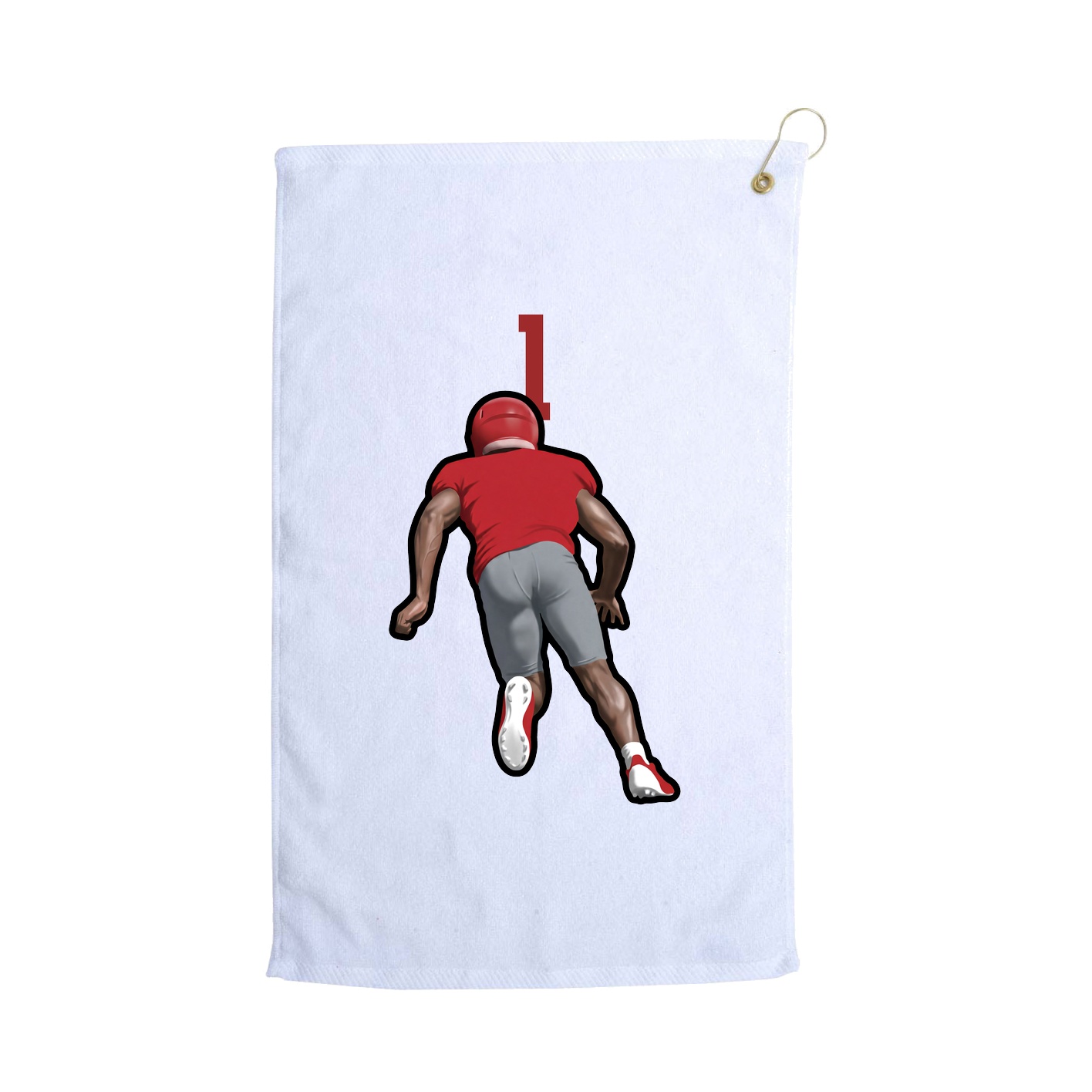 Golf Towel — Number Top in White