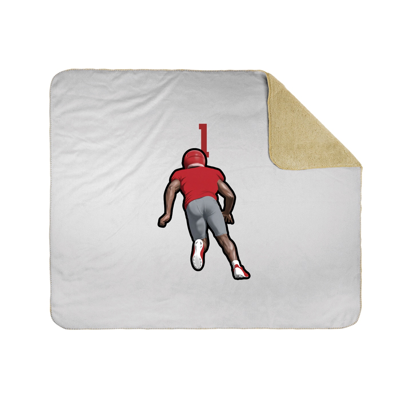 Throw Blanket — Number Top in White