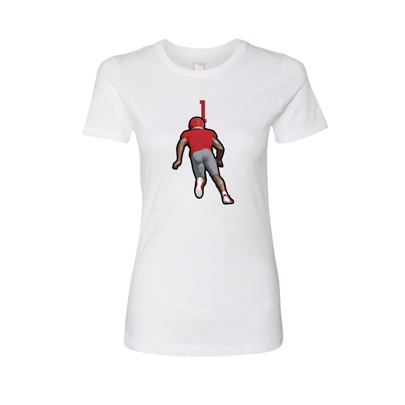 Fitted Women's Tee — Number Top in White
