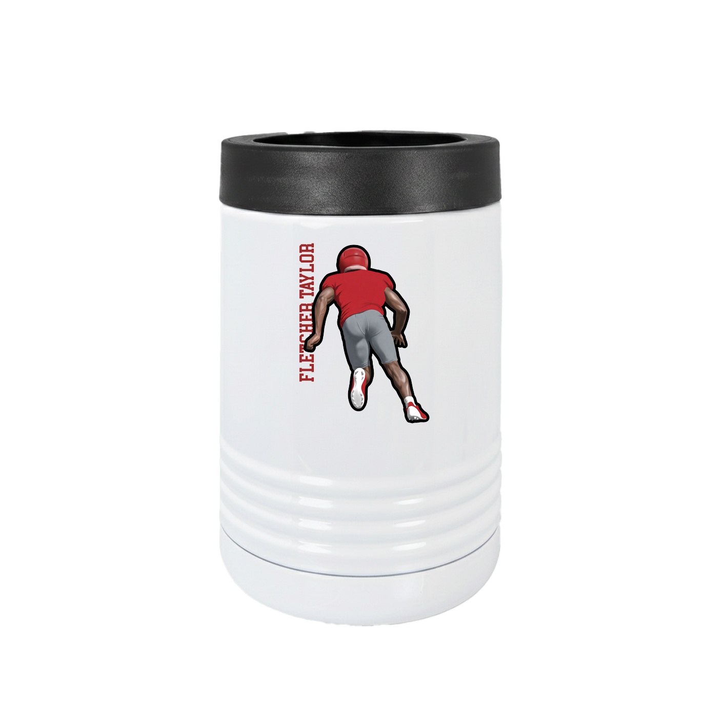 Beverage Holder — Name Vertical in White