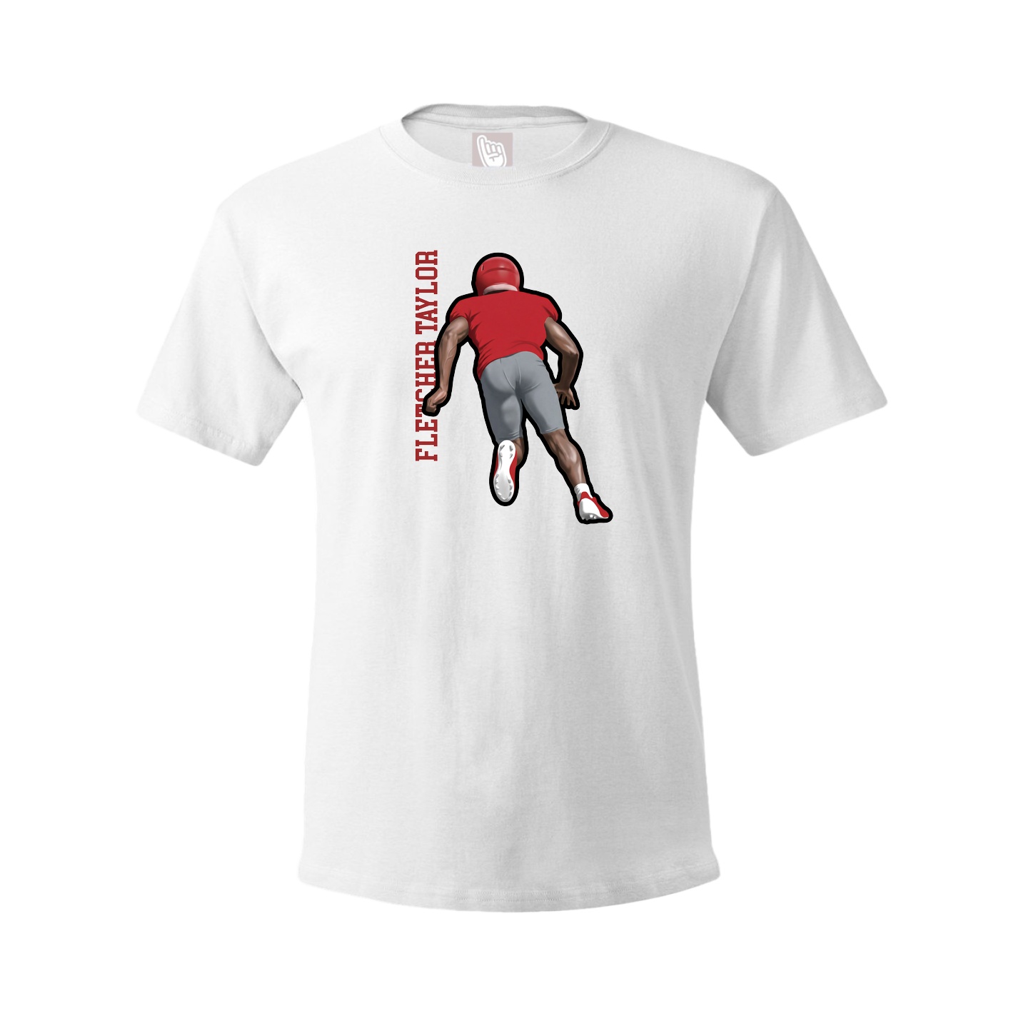 Tee — Name Vertical in White