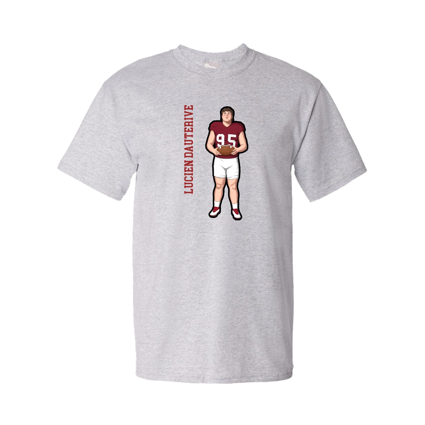 Tee — Name Vertical in Grey