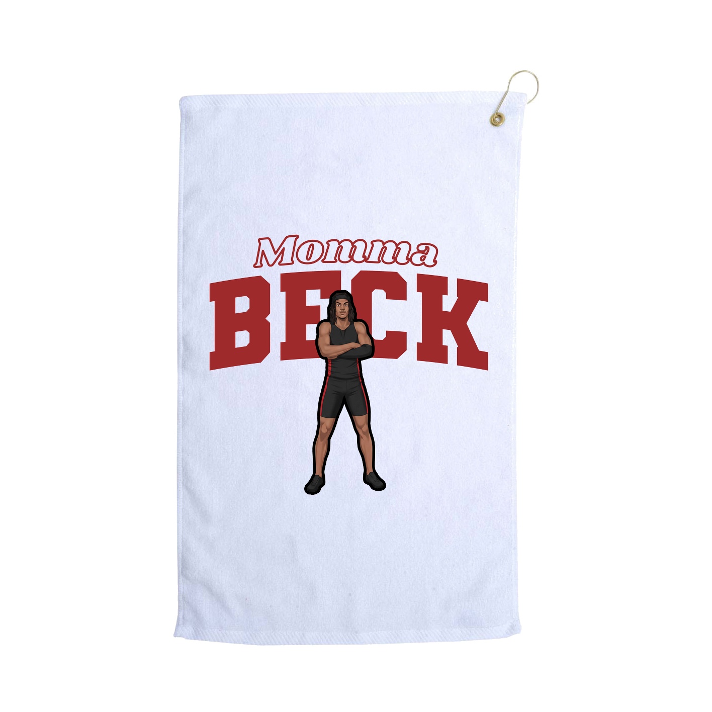 Golf Towel — Mothers Day Block in White