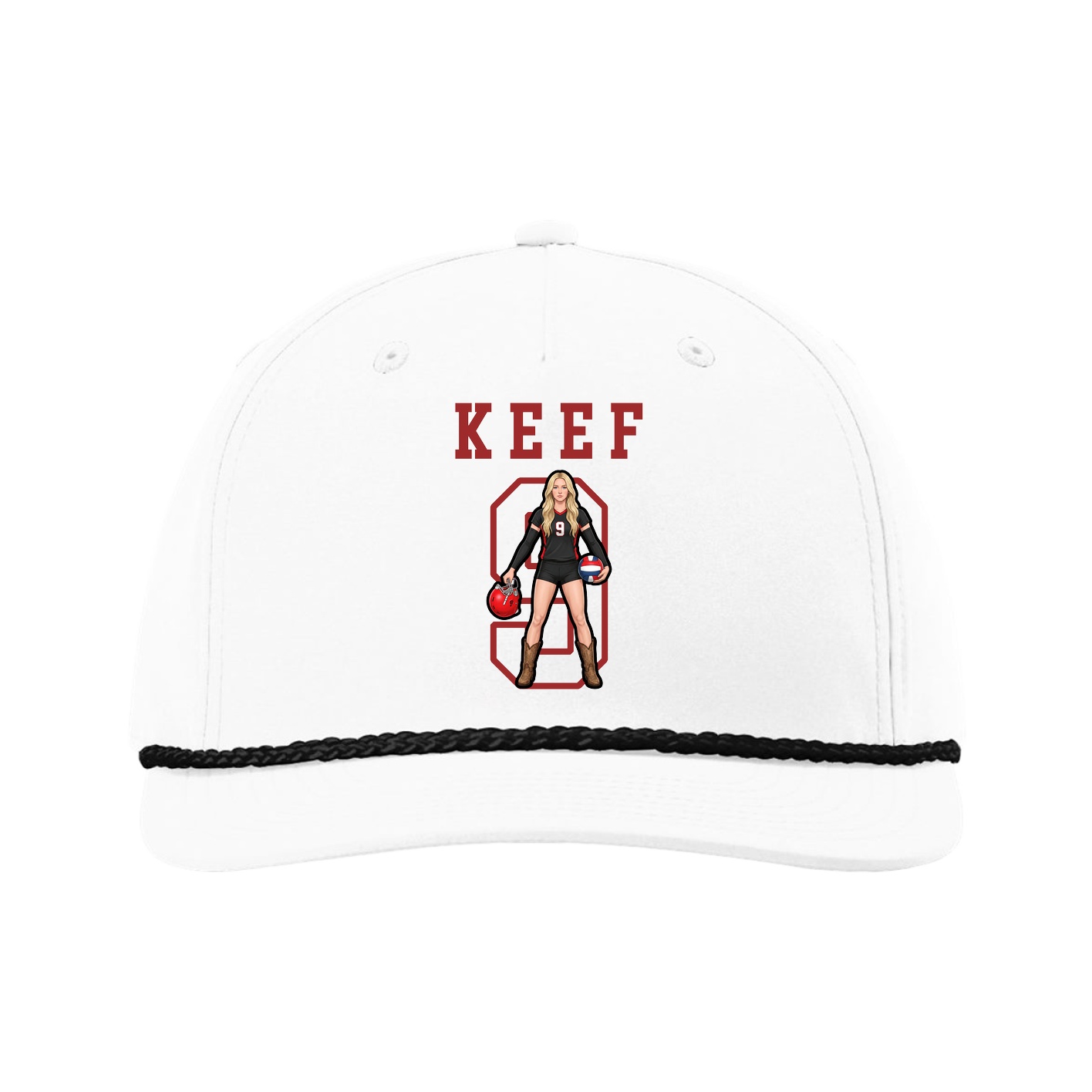 Five-Panel Classic Rope Cap — Shirsey in White