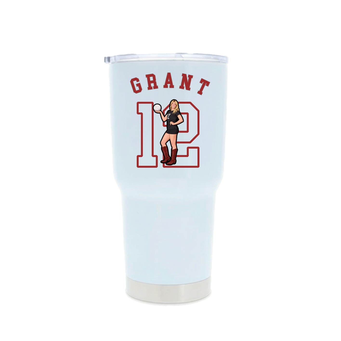 30oz Stainless Steel Tumbler — Shirsey Arch in White