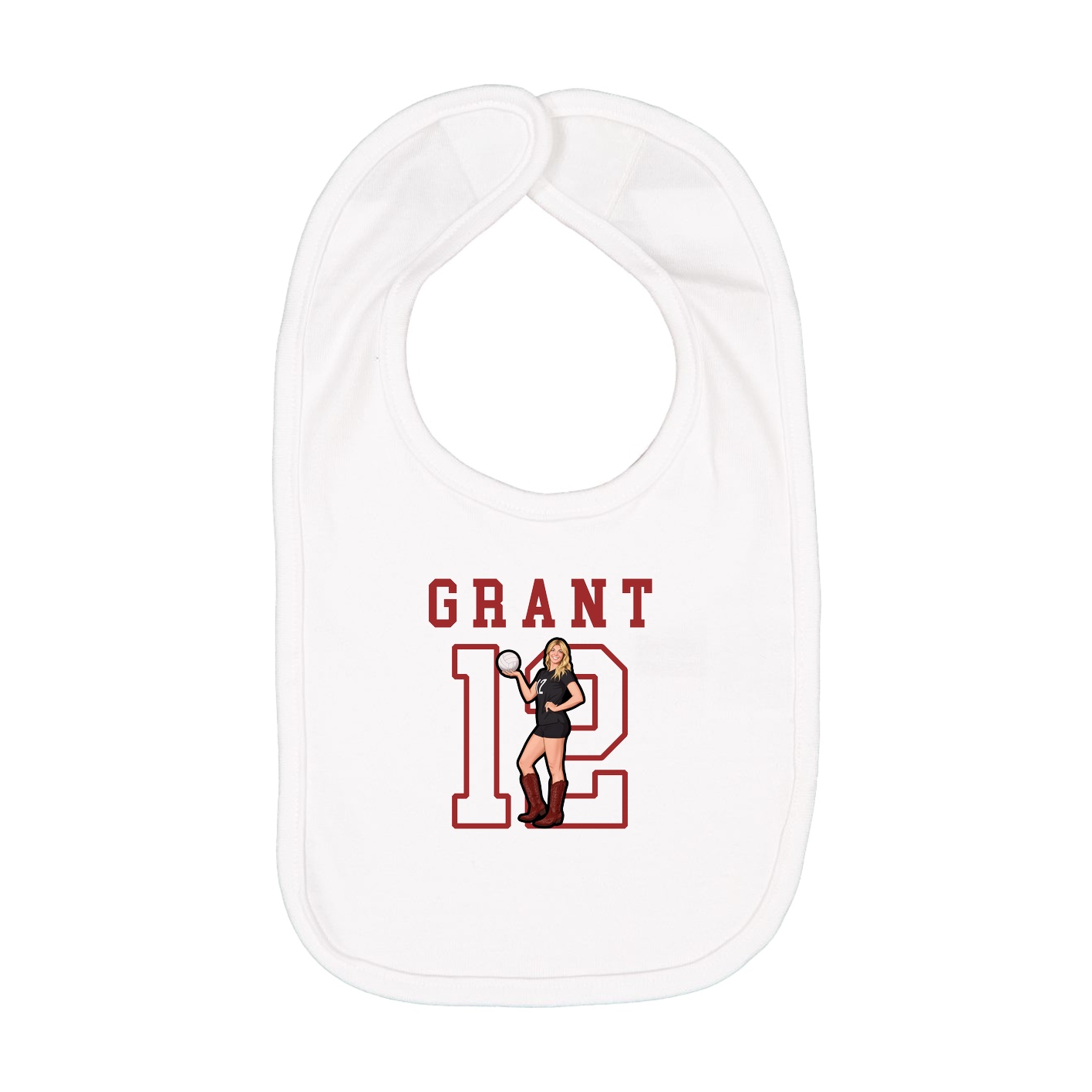 Infant Bib — Shirsey in White