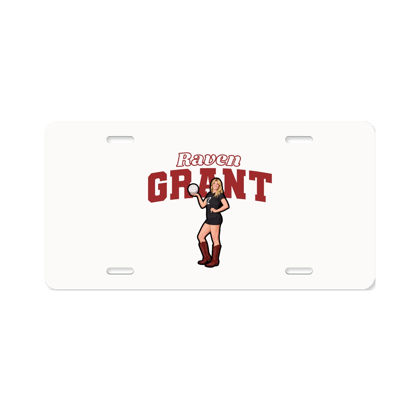 License Plate — Name Arch in Classic