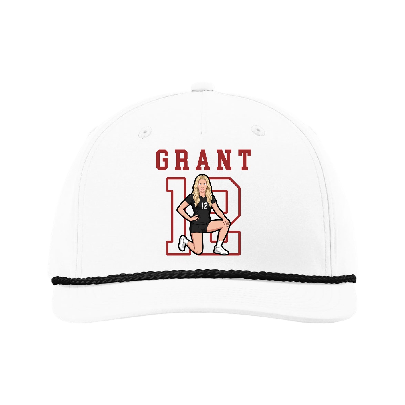 Five-Panel Classic Rope Cap — Shirsey in White