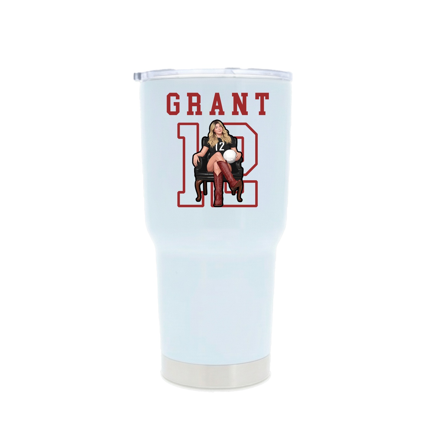 30oz Stainless Steel Tumbler — Shirsey in White
