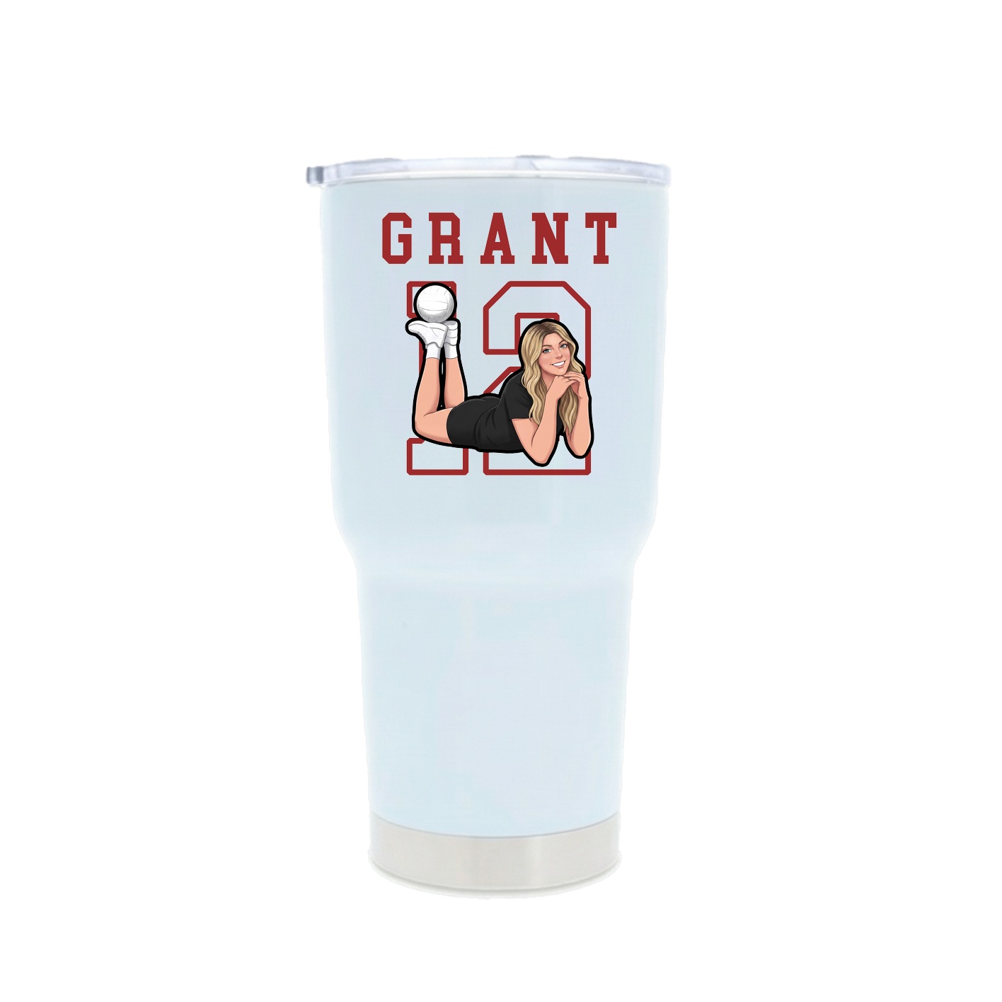 30oz Stainless Steel Tumbler — Shirsey in White
