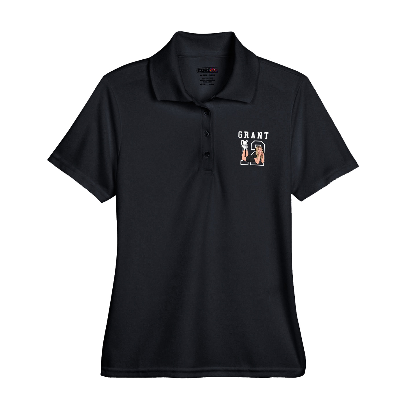 Womens Performance Polo — Shirsey in Black