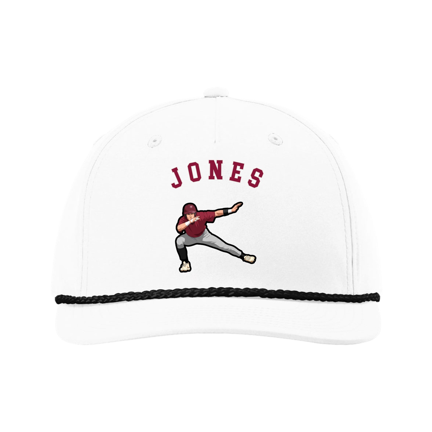 Five-Panel Classic Rope Cap — Shirsey Arch in White