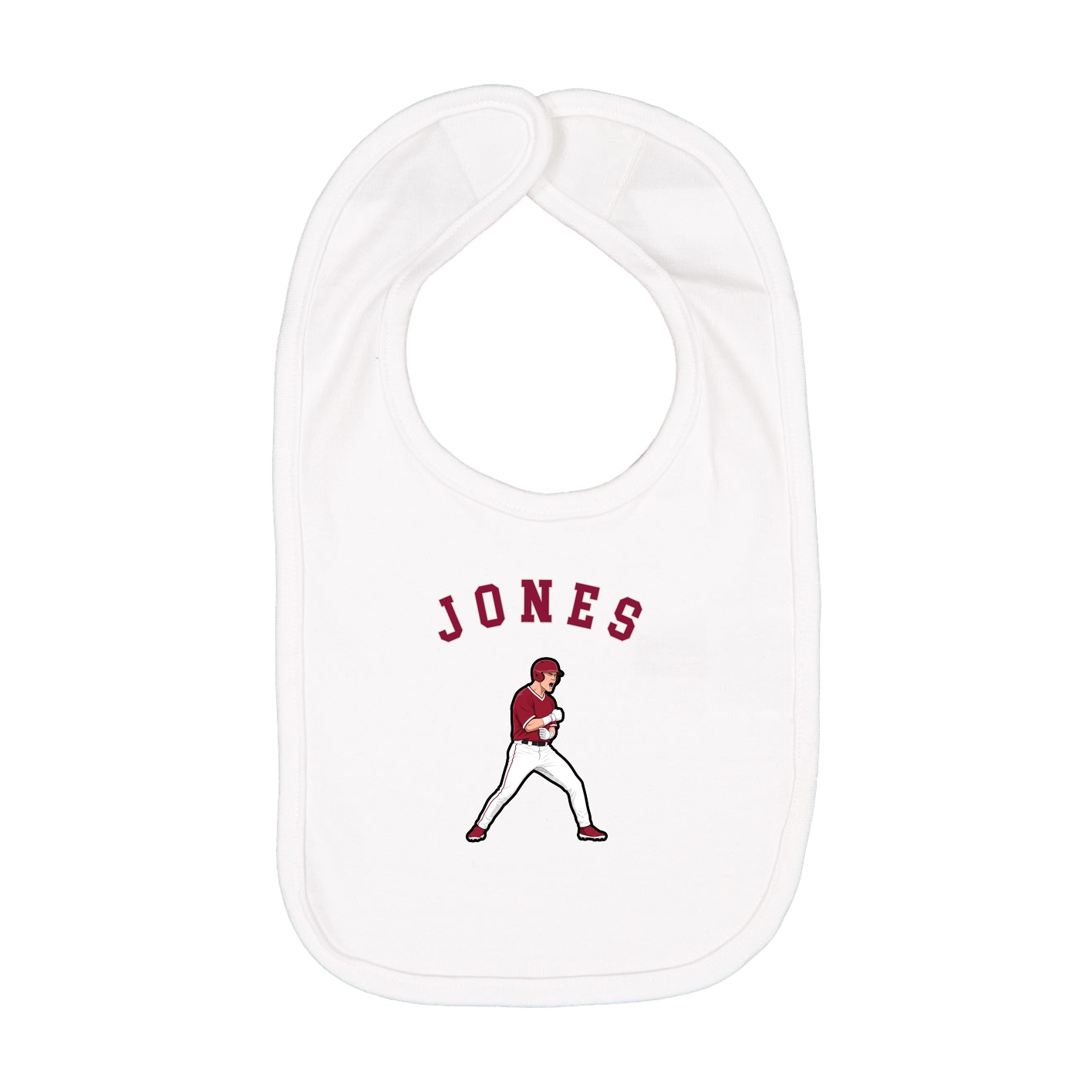 Infant Bib — Shirsey Arch in White