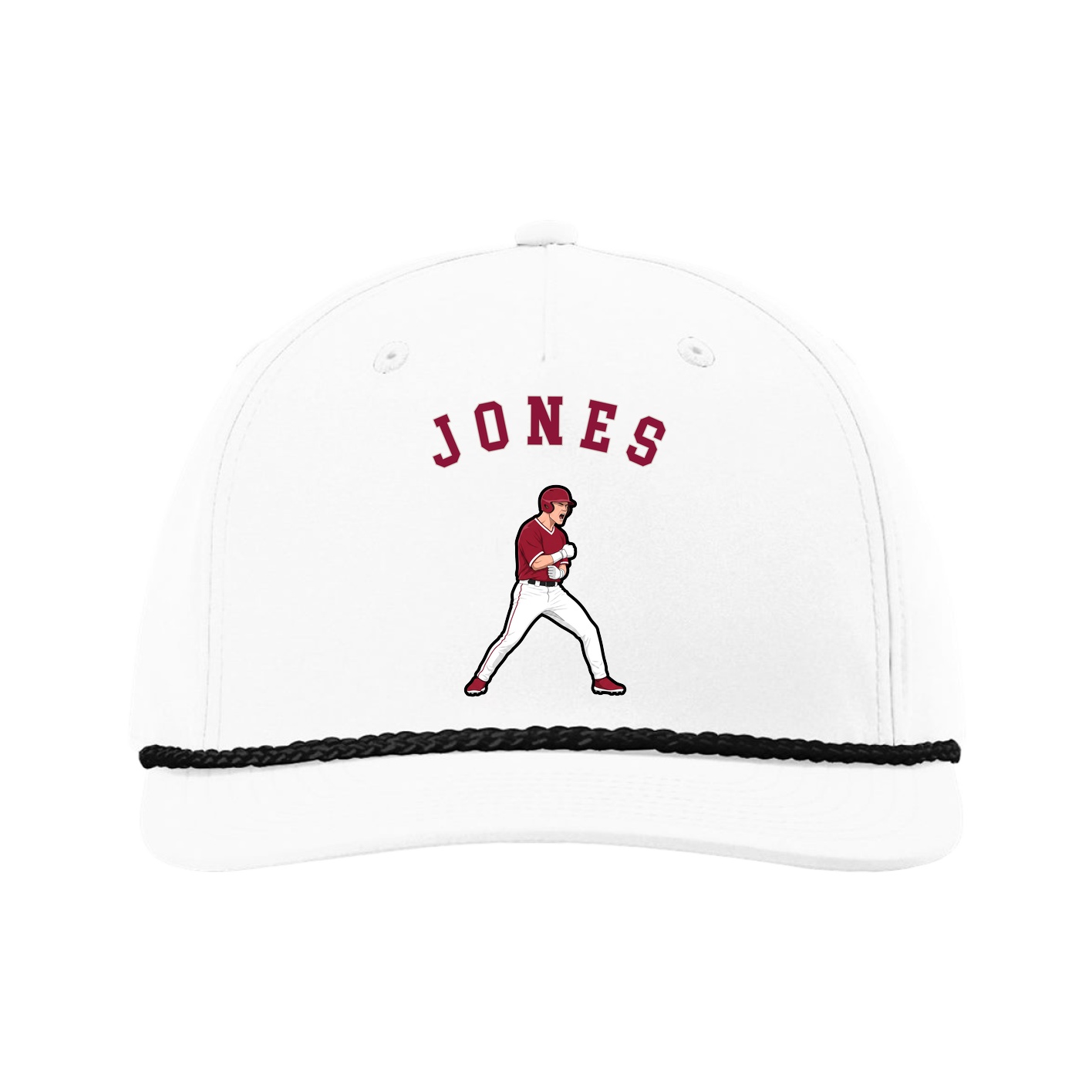 Five-Panel Classic Rope Cap — Shirsey Arch in White