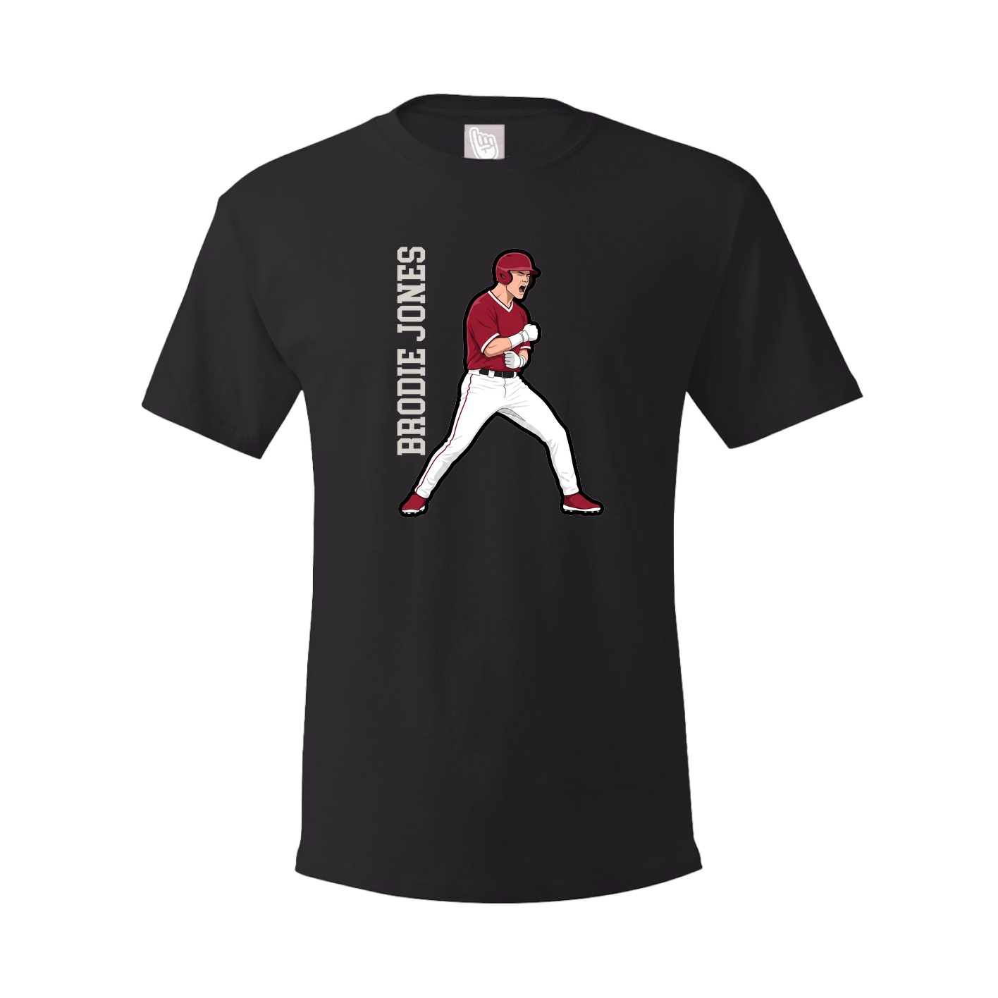 Tee — Name Vertical in Black
