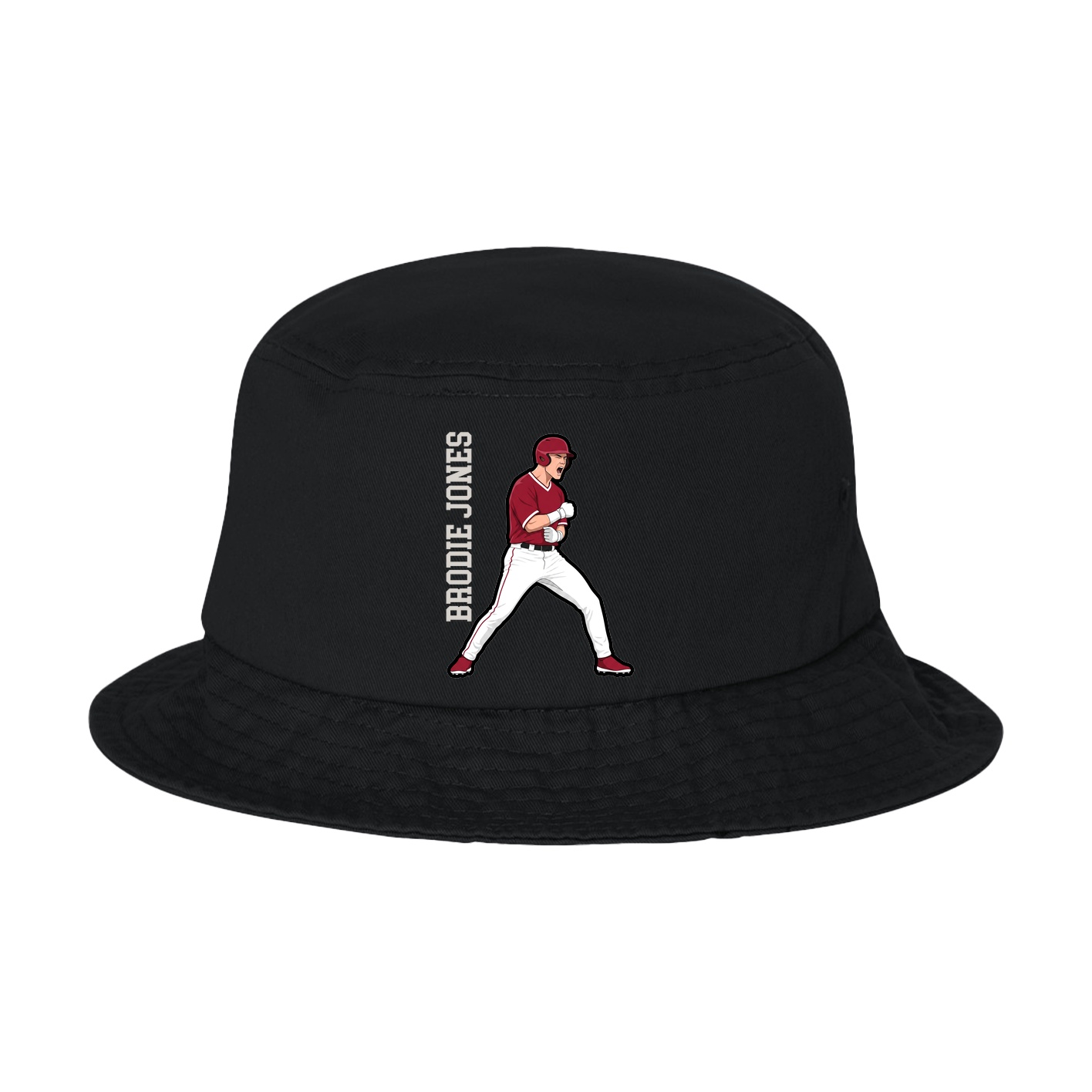 Bucket Cap — Name Vertical in Black