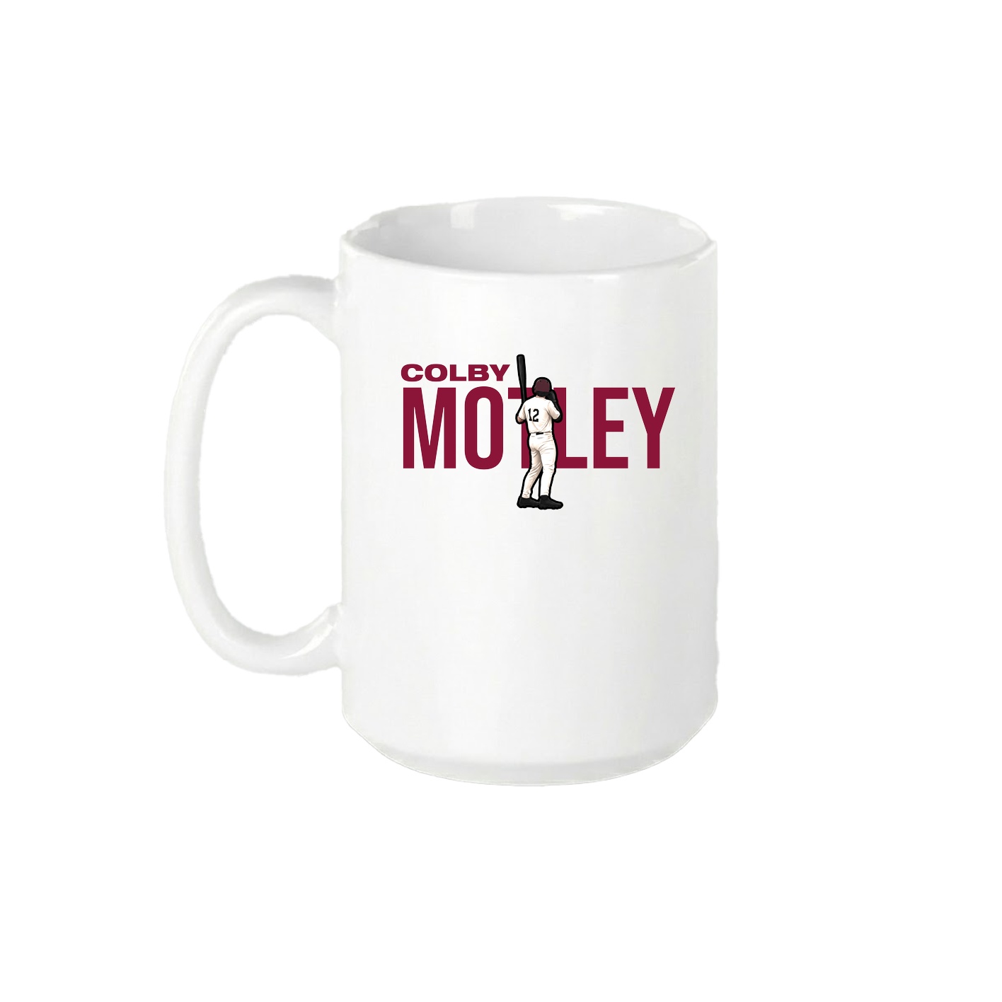 15oz Coffee Mug — Player Name in White