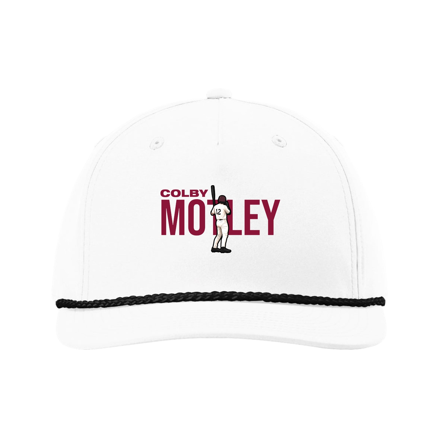 Five-Panel Classic Rope Cap — Player Name in White