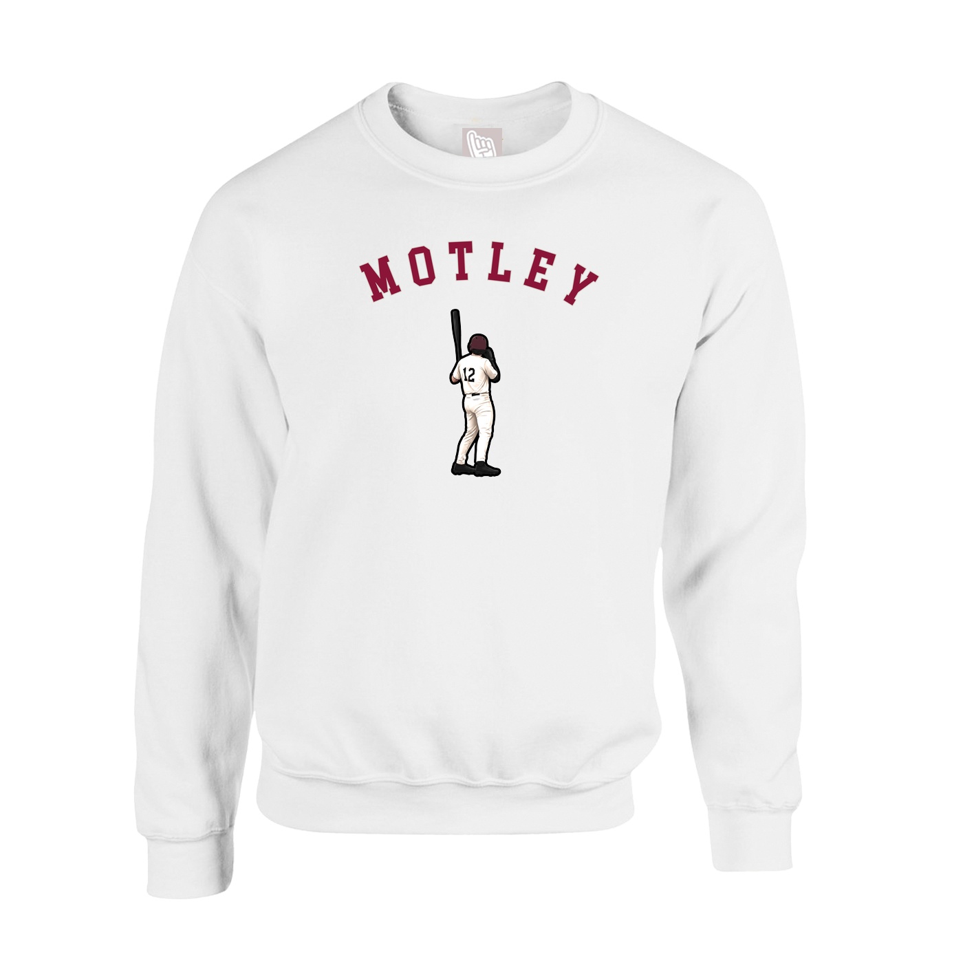 Fleece Crew — Shirsey Arch in White