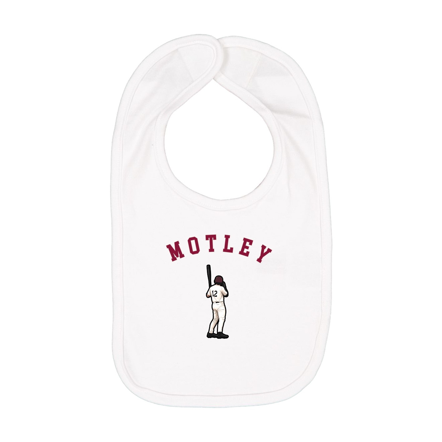 Infant Bib — Shirsey Arch in White