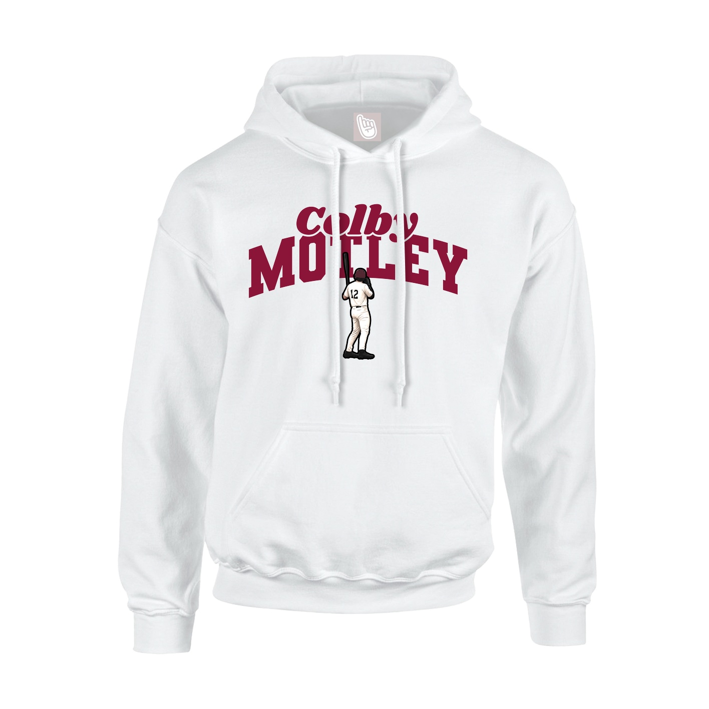 Youth Hoodie — Signature Arch in White