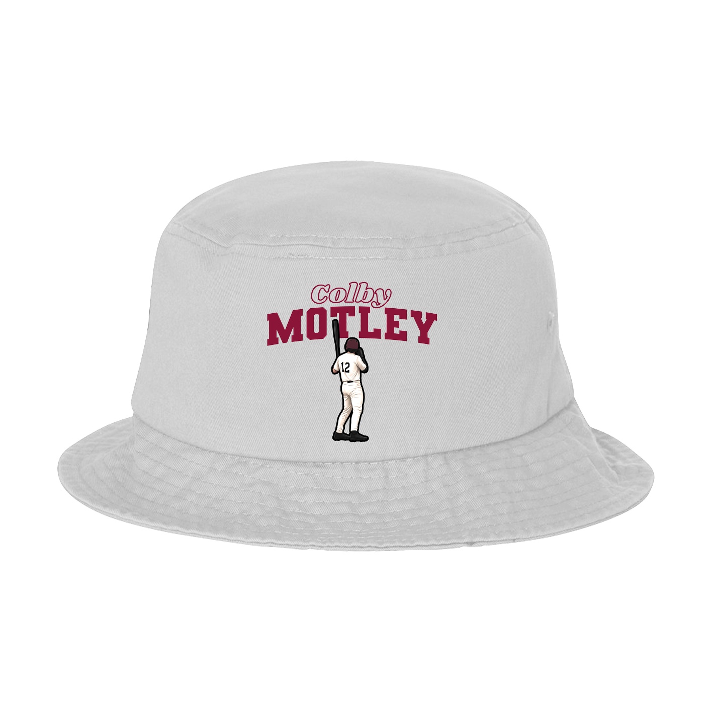 Bucket Cap — Name Arch in White