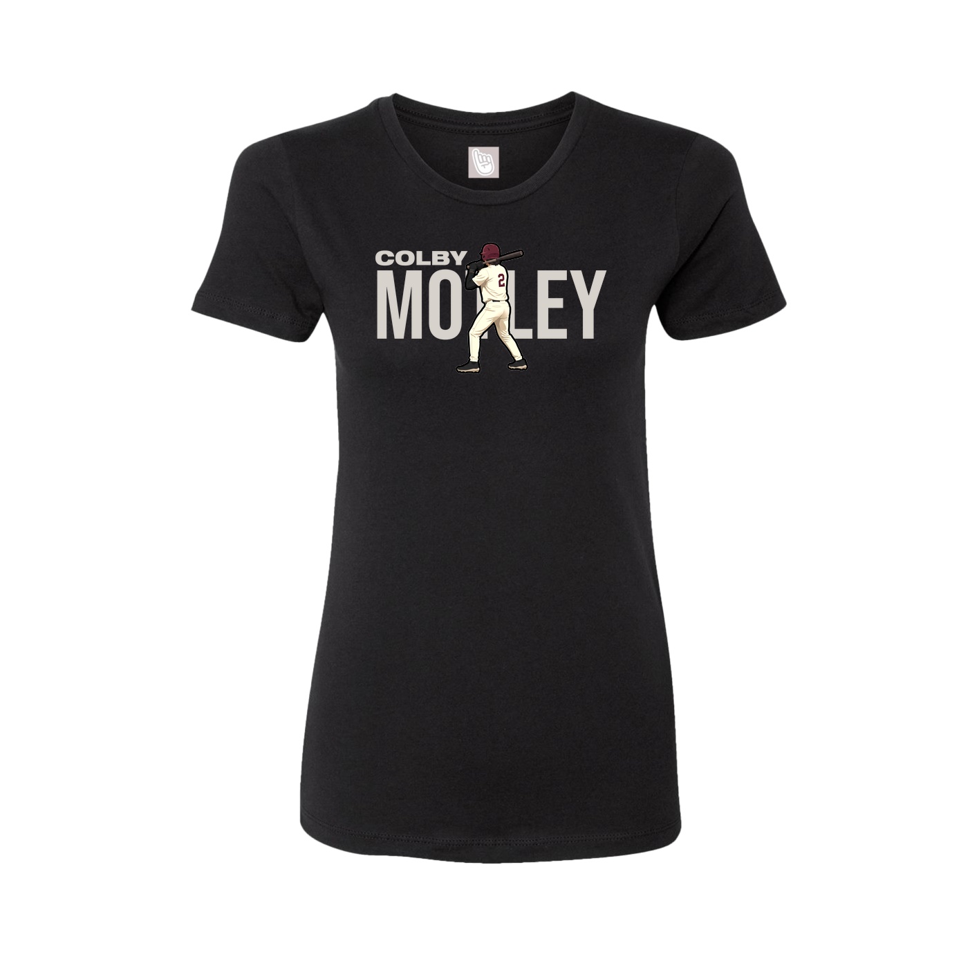 Fitted Women's Tee — Player Name in Black