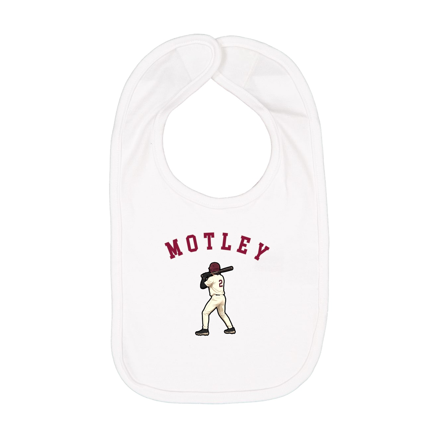 Infant Bib — Shirsey Arch in White