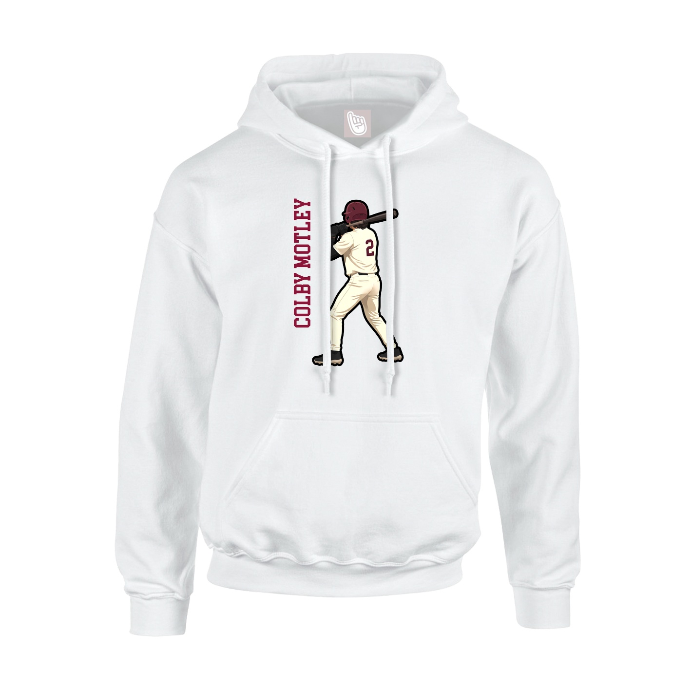 Hoodie — Name Vertical in White