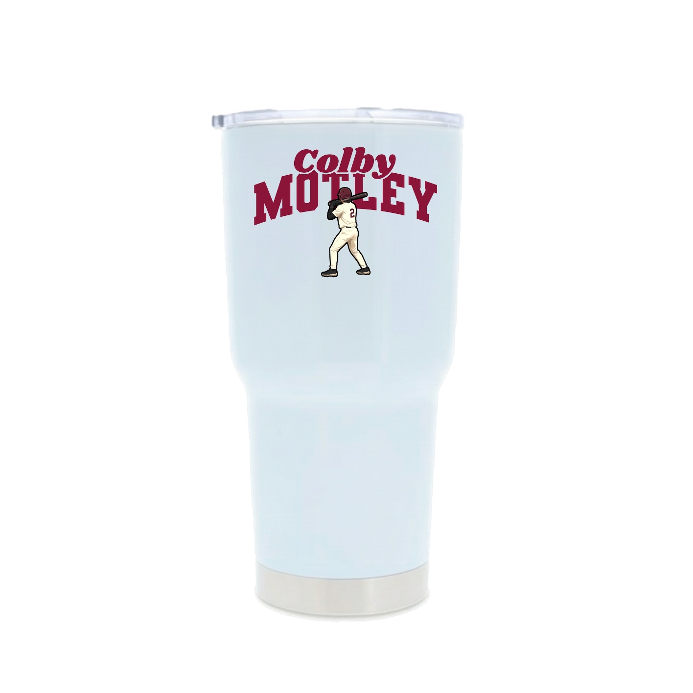 30oz Stainless Steel Tumbler — Signature Arch in White