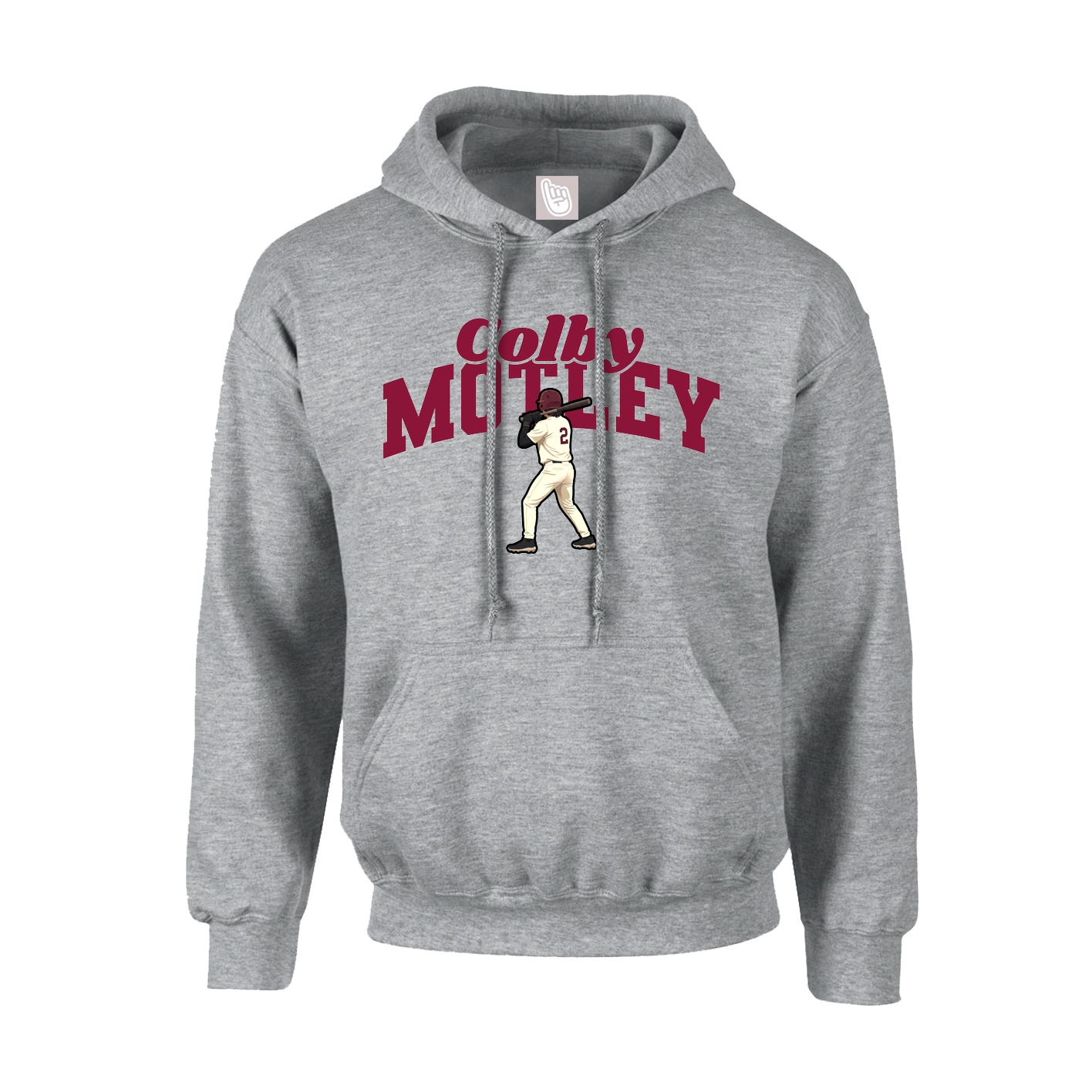Youth Hoodie — Signature Arch in Grey
