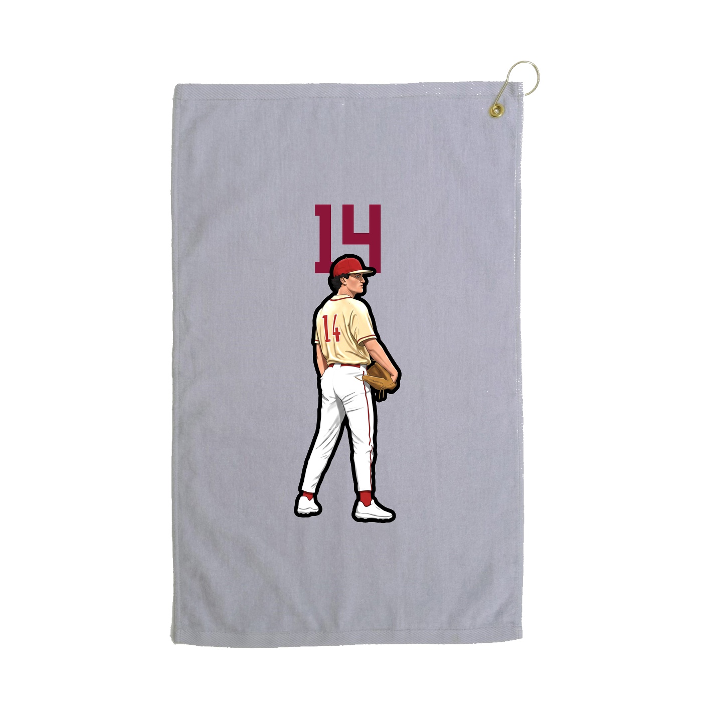 Golf Towel — Number Top in Grey