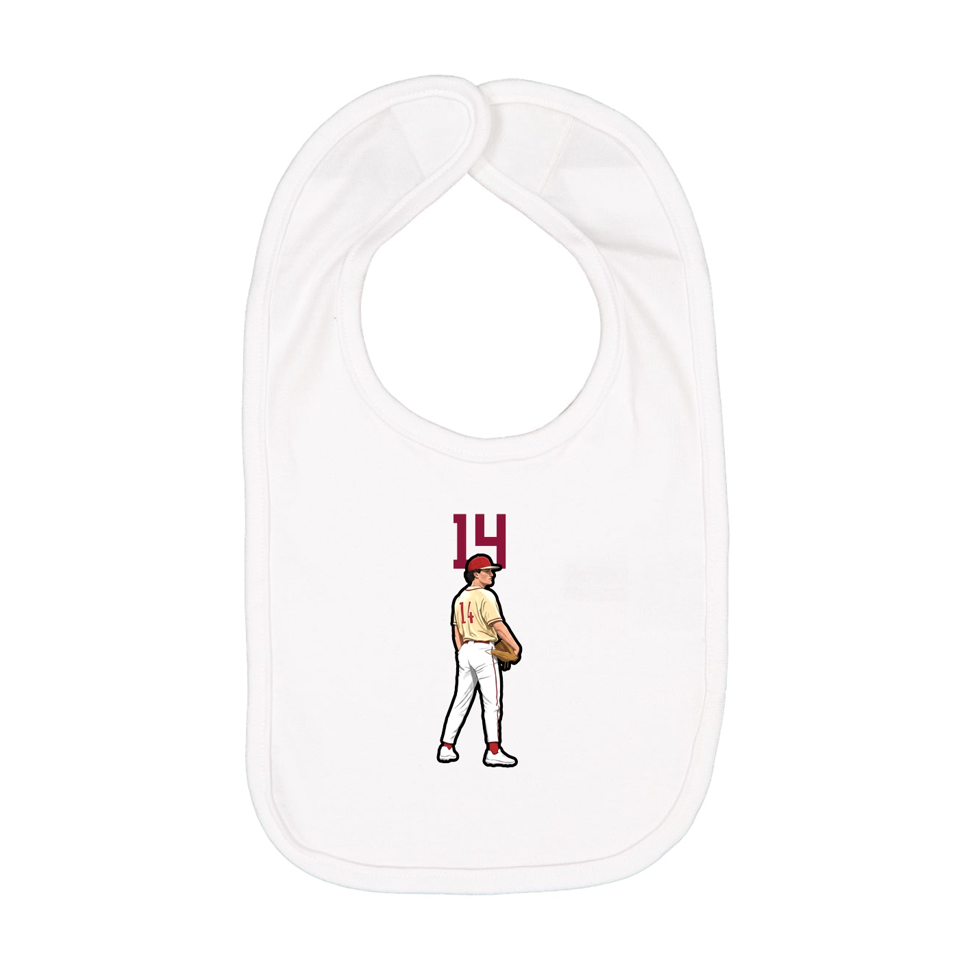 Infant Bib — Number Top in White