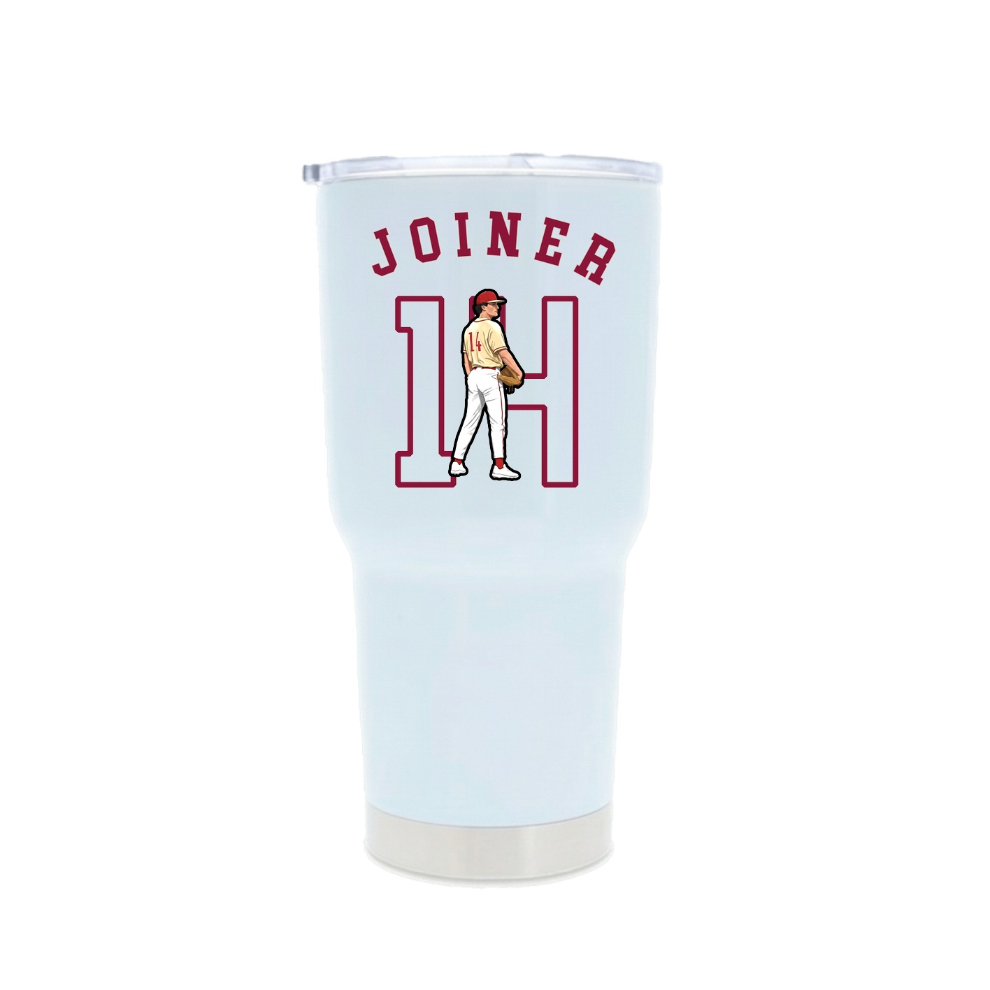 30oz Stainless Steel Tumbler — Shirsey Arch in White