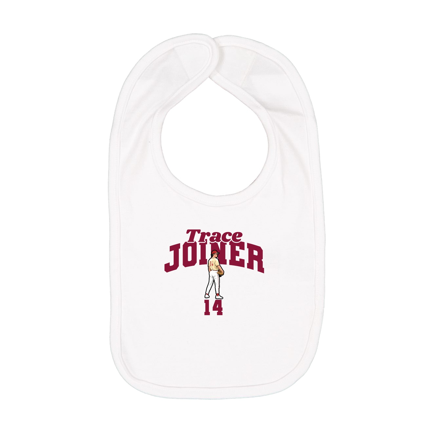 Infant Bib — Signature Arch in White