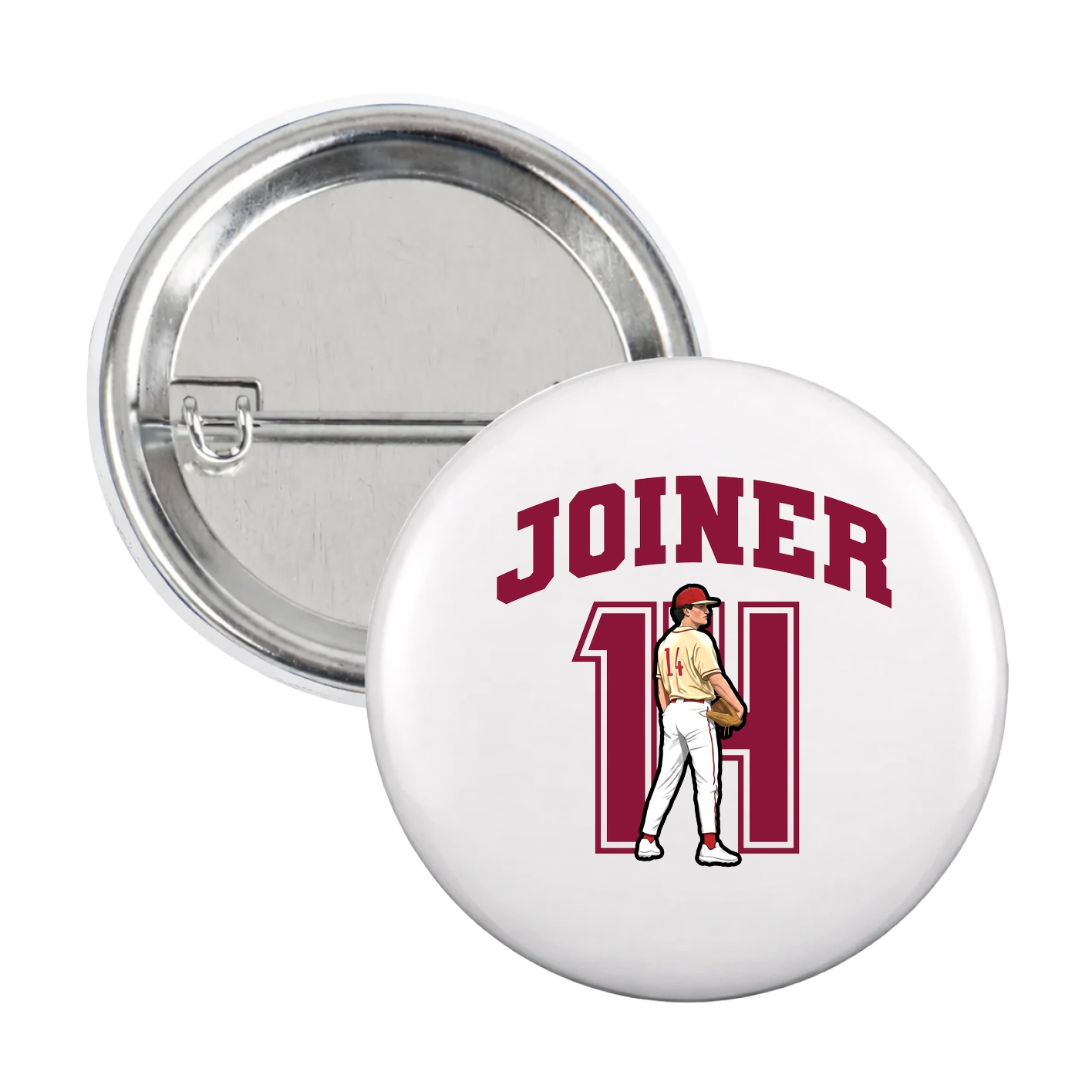 Game Day Button — Number in White