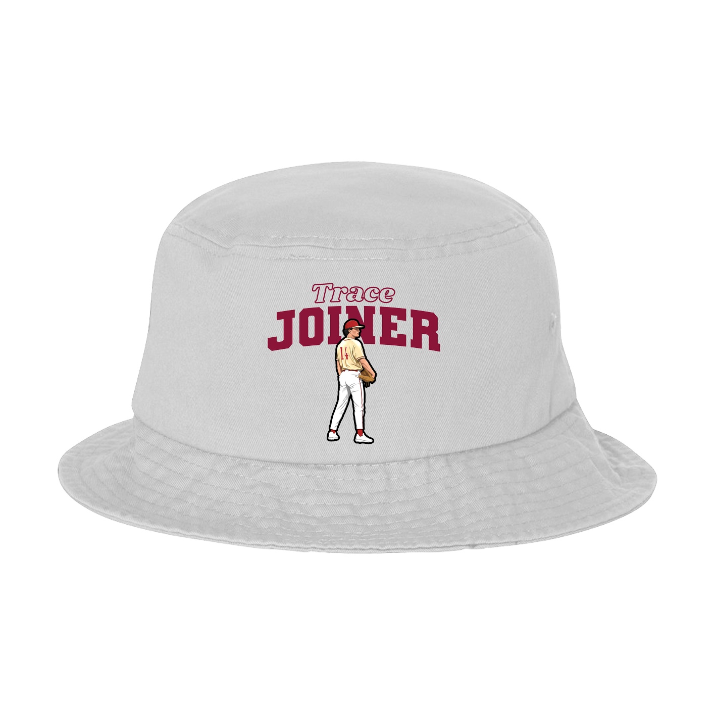 Bucket Cap — Name Arch in White